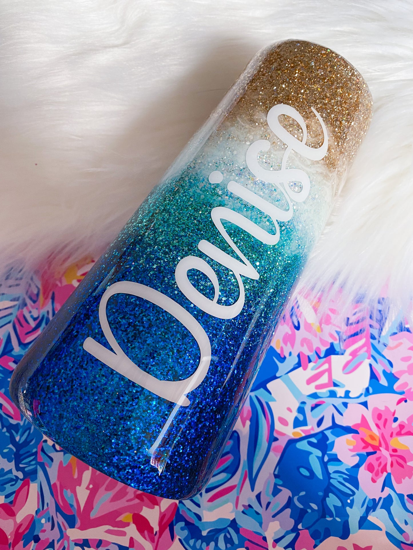 Beach Glitter Tumbler