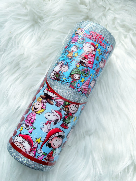 Peanuts Christmas Glitter Tumbler