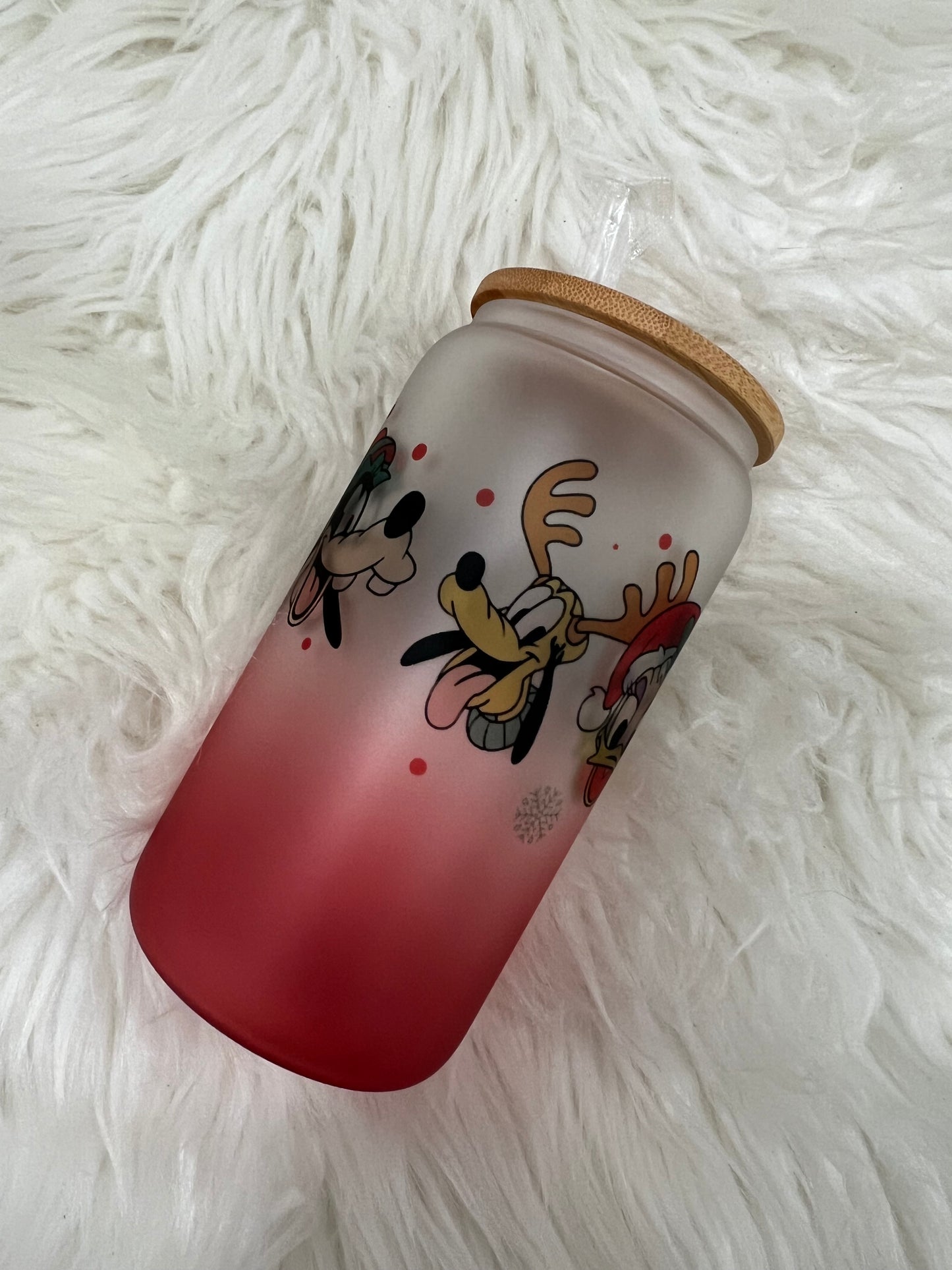 Christmas Pals Glass Can