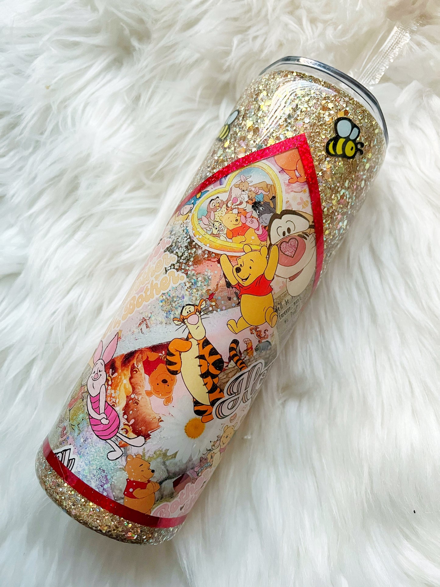 Pooh Glitter Tumbler