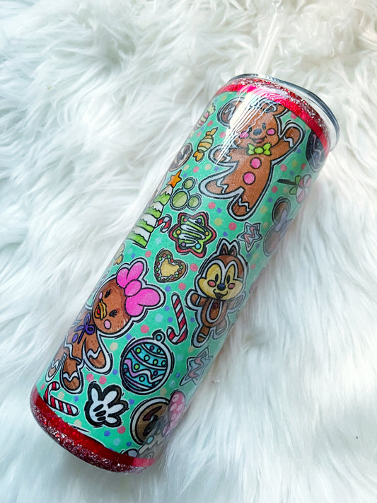 Gingerbread Glitter Tumbler