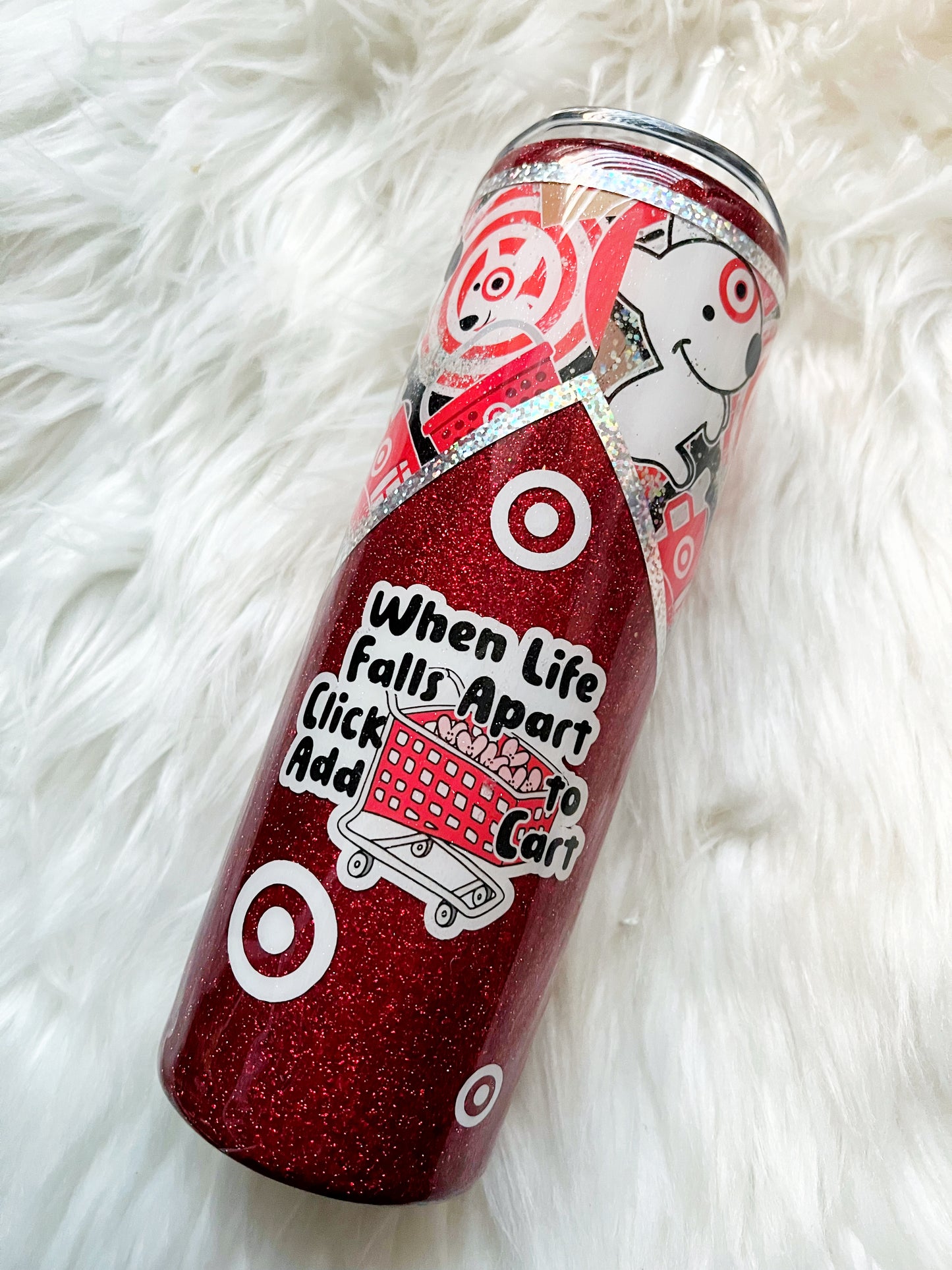 Bullseye Glitter Tumbler