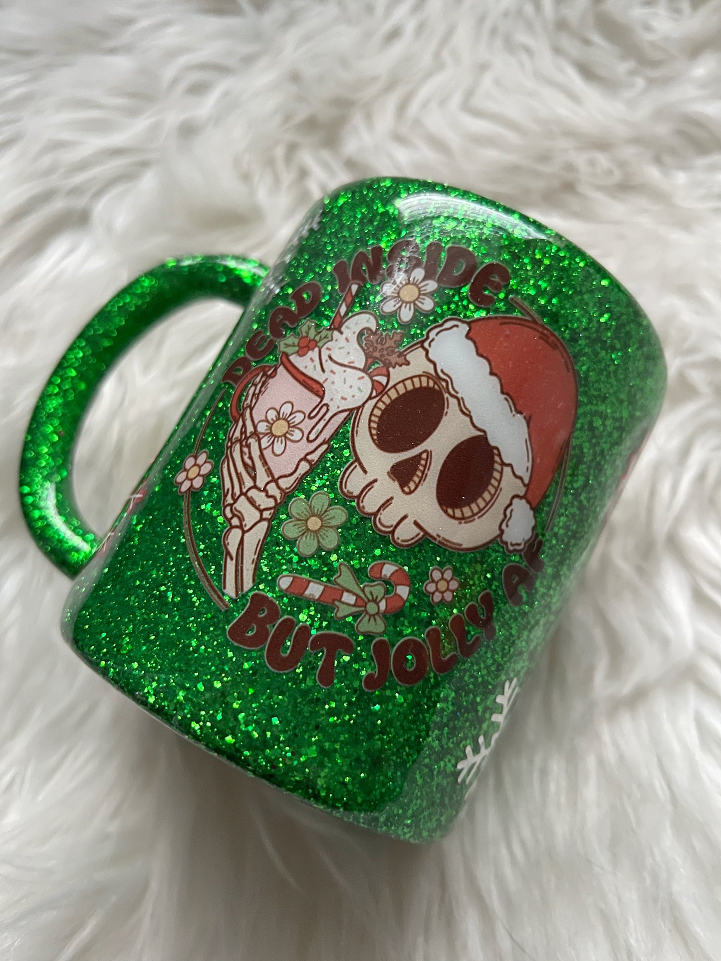 Dead Inside Glitter Mug