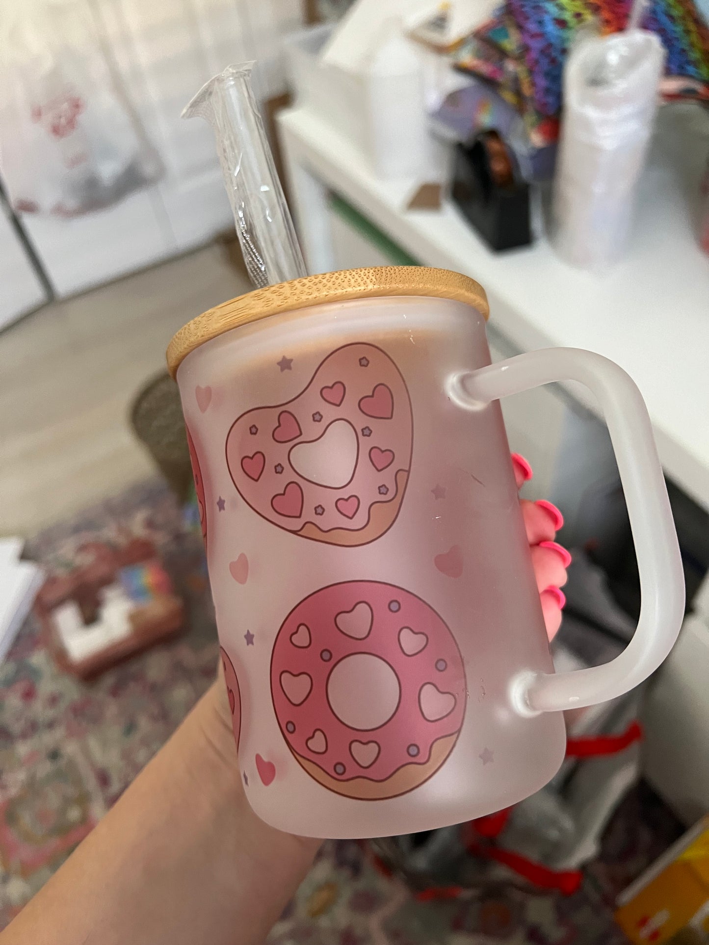 Doughnuts Glass Mug