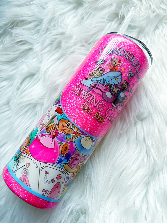 Sewing Club Glitter Tumbler