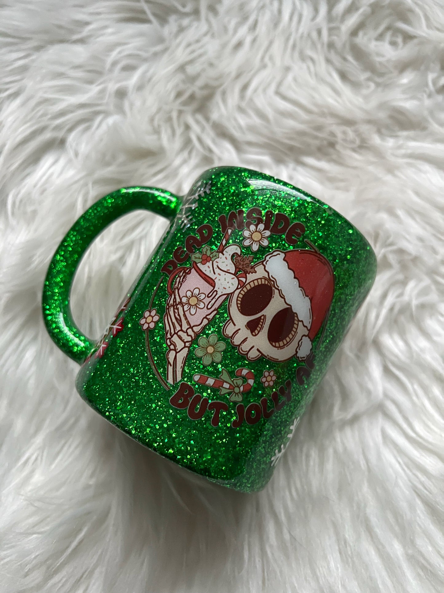 Dead Inside Glitter Mug