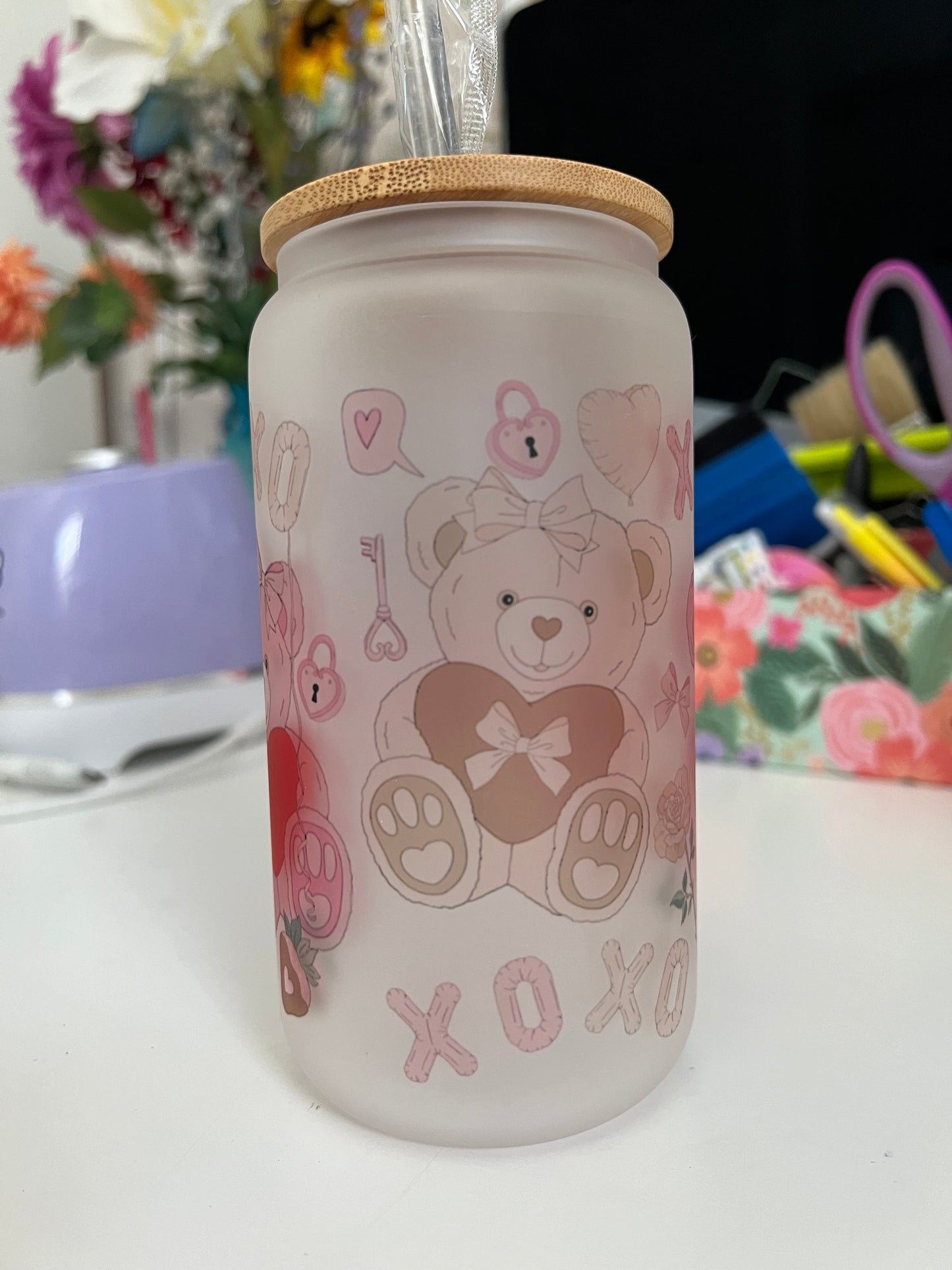 Valentine Glass Can