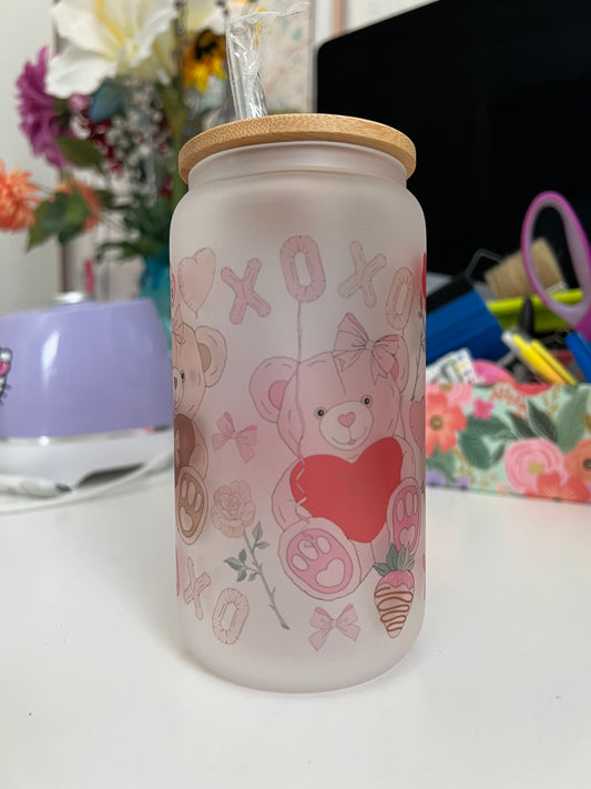 Valentine Glass Can