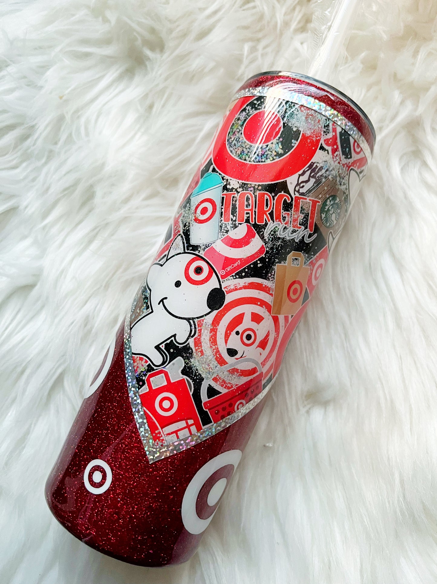 Bullseye Glitter Tumbler