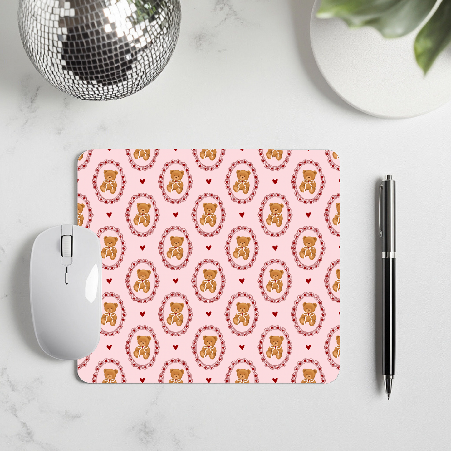 Coquette Bear Mouse Pad