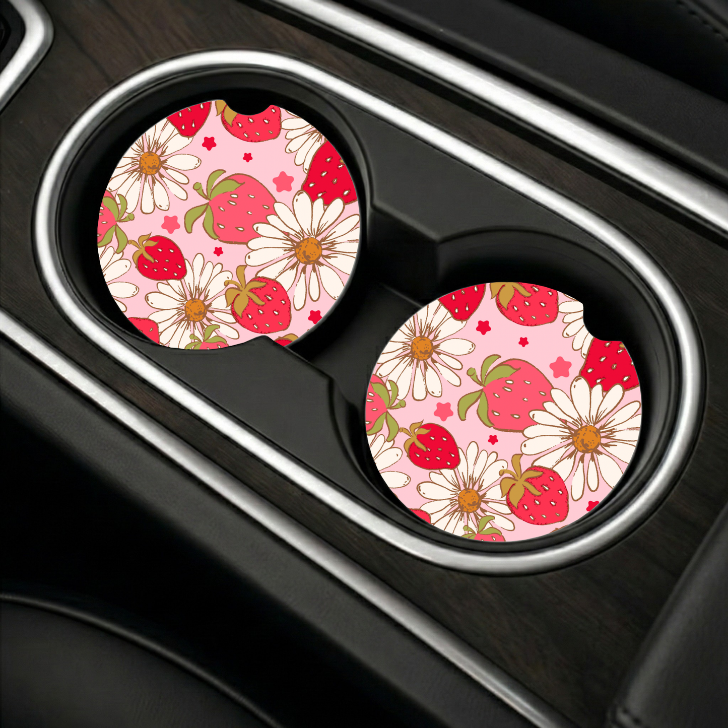 Strawberry Car Coaster