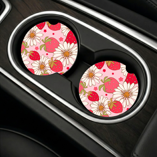 Strawberry Car Coaster