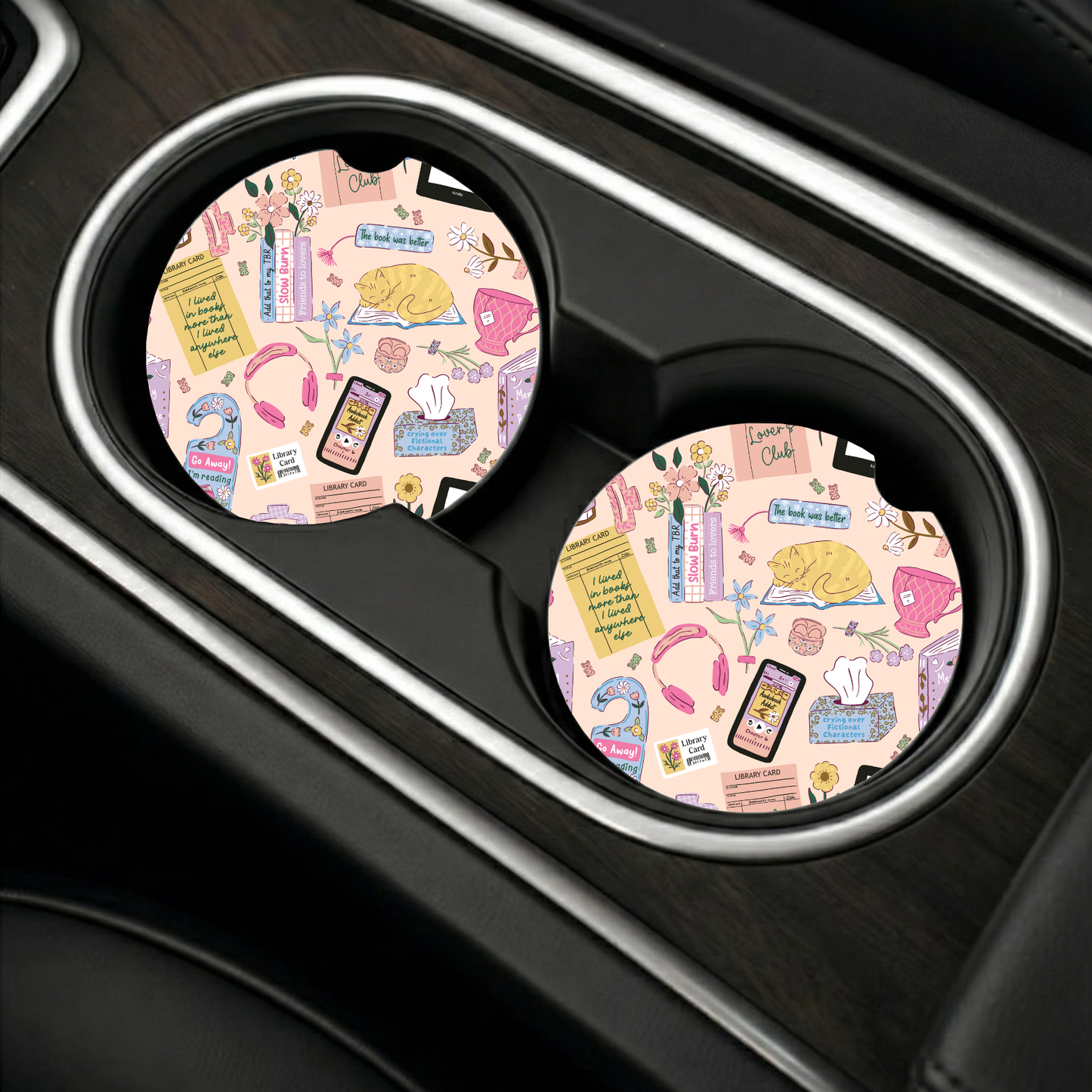 Bookish Car Coaster