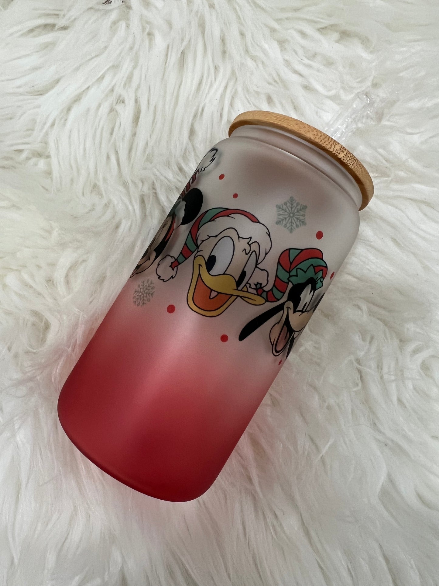Christmas Pals Glass Can