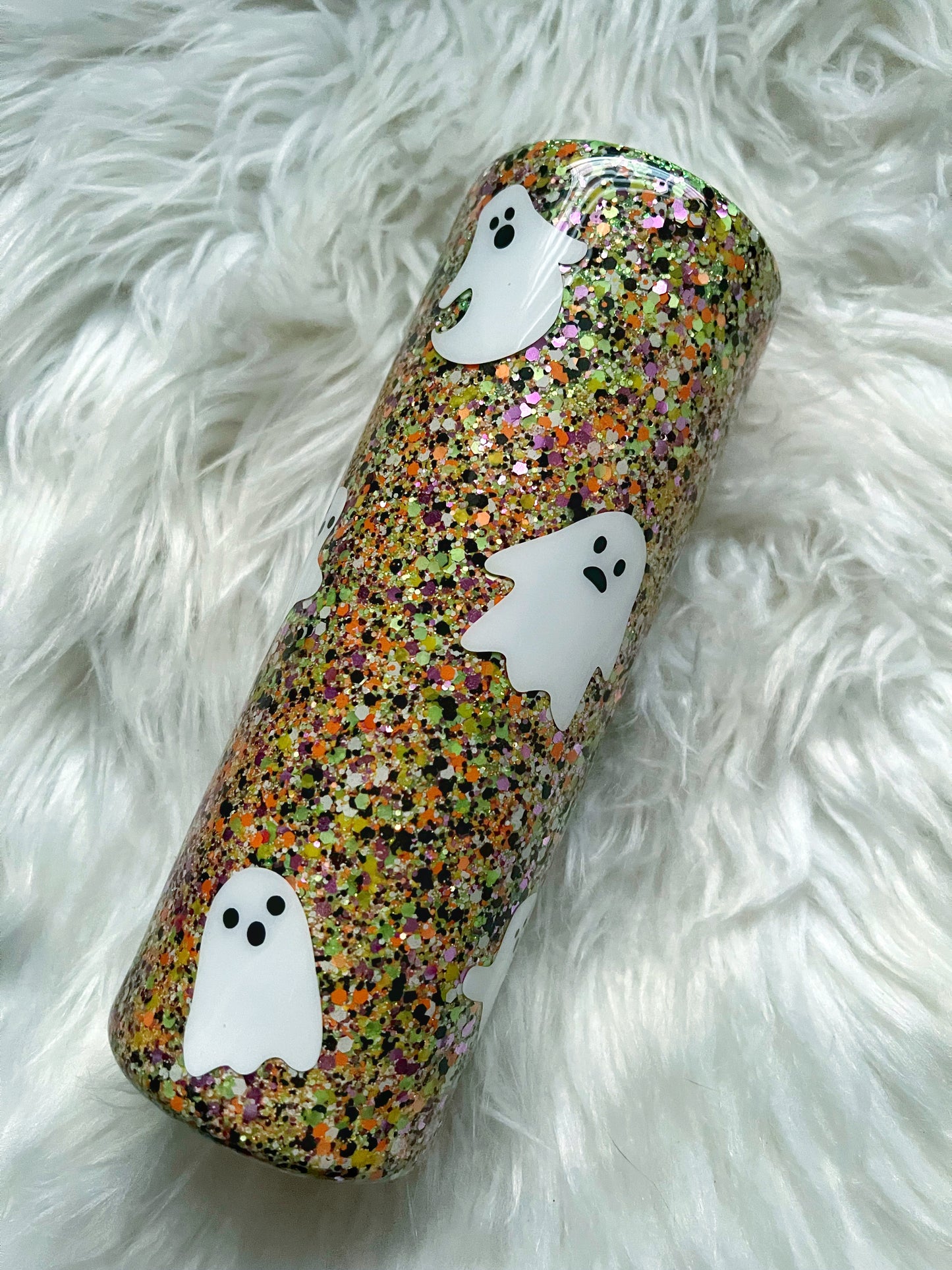 Ghostie Glitter Tumbler