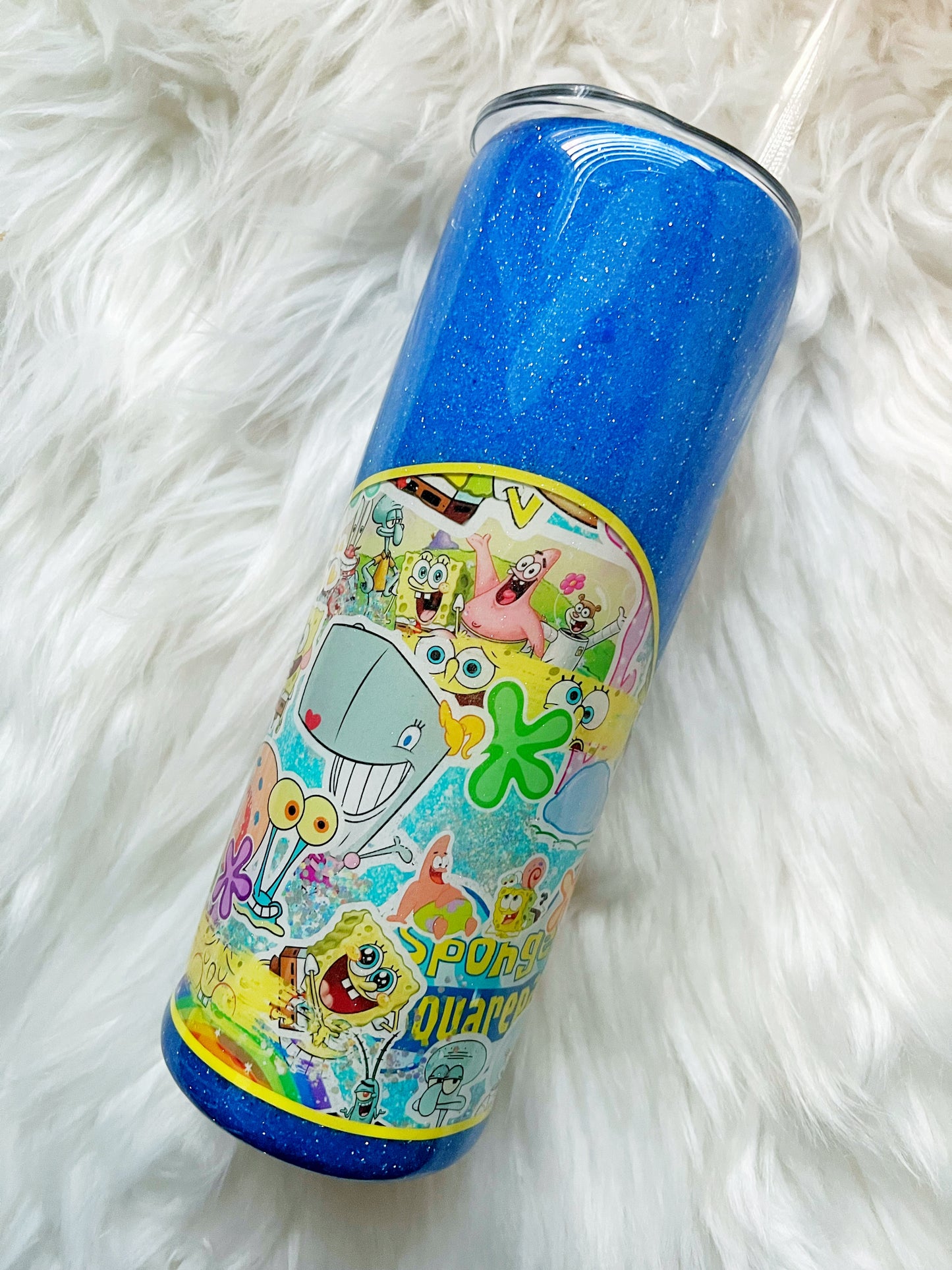 Bikini Bottom Glitter Tumbler