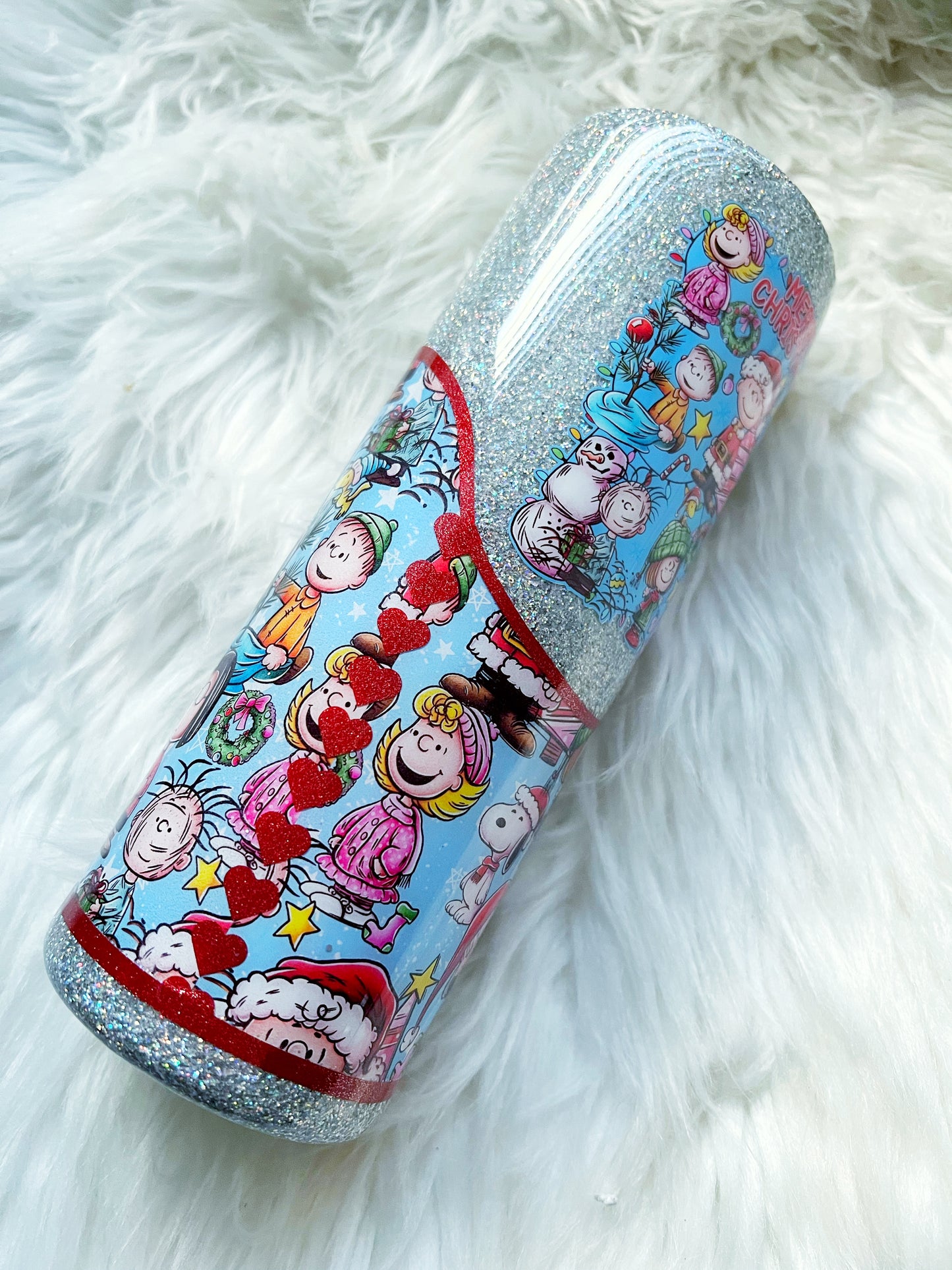 Peanuts Christmas Glitter Tumbler