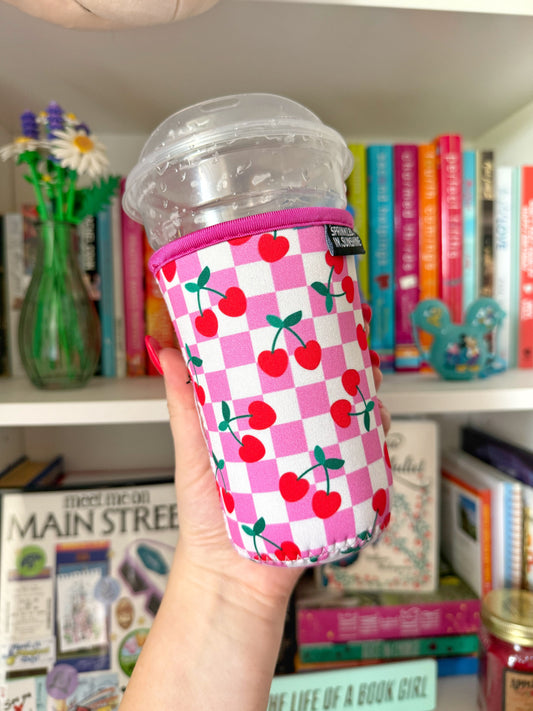 Cherry Checker Cup Sleeve