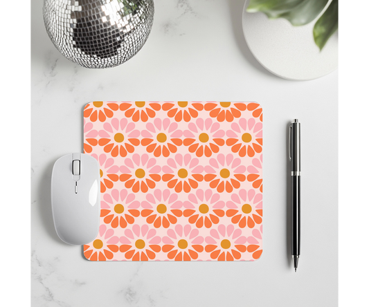 Retro Floral Mouse Pad