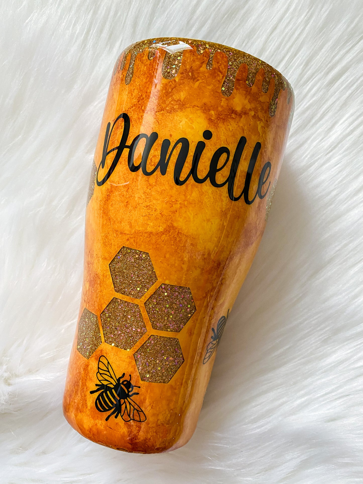 Honey Bee Glitter Tumbler