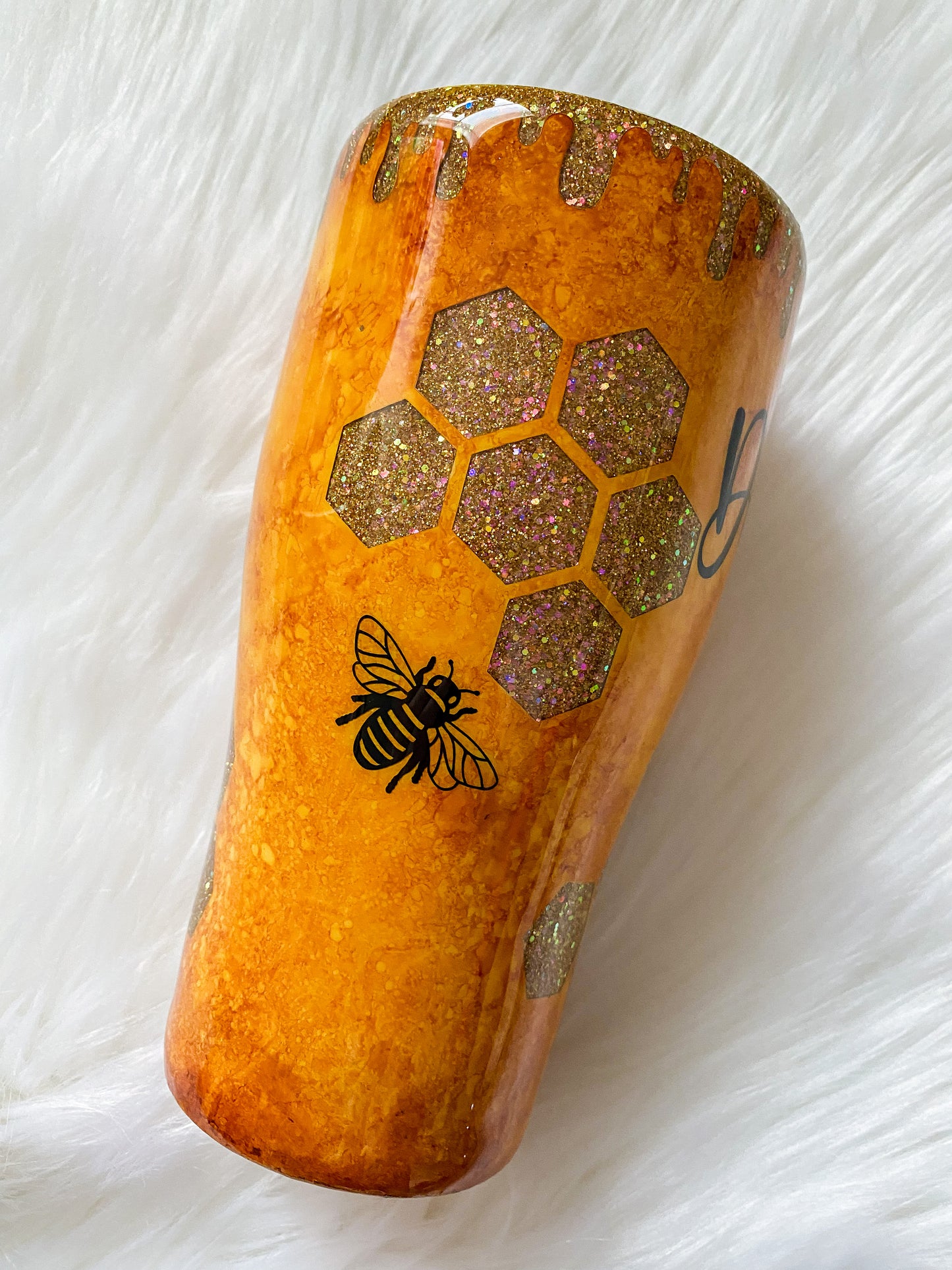 Honey Bee Glitter Tumbler