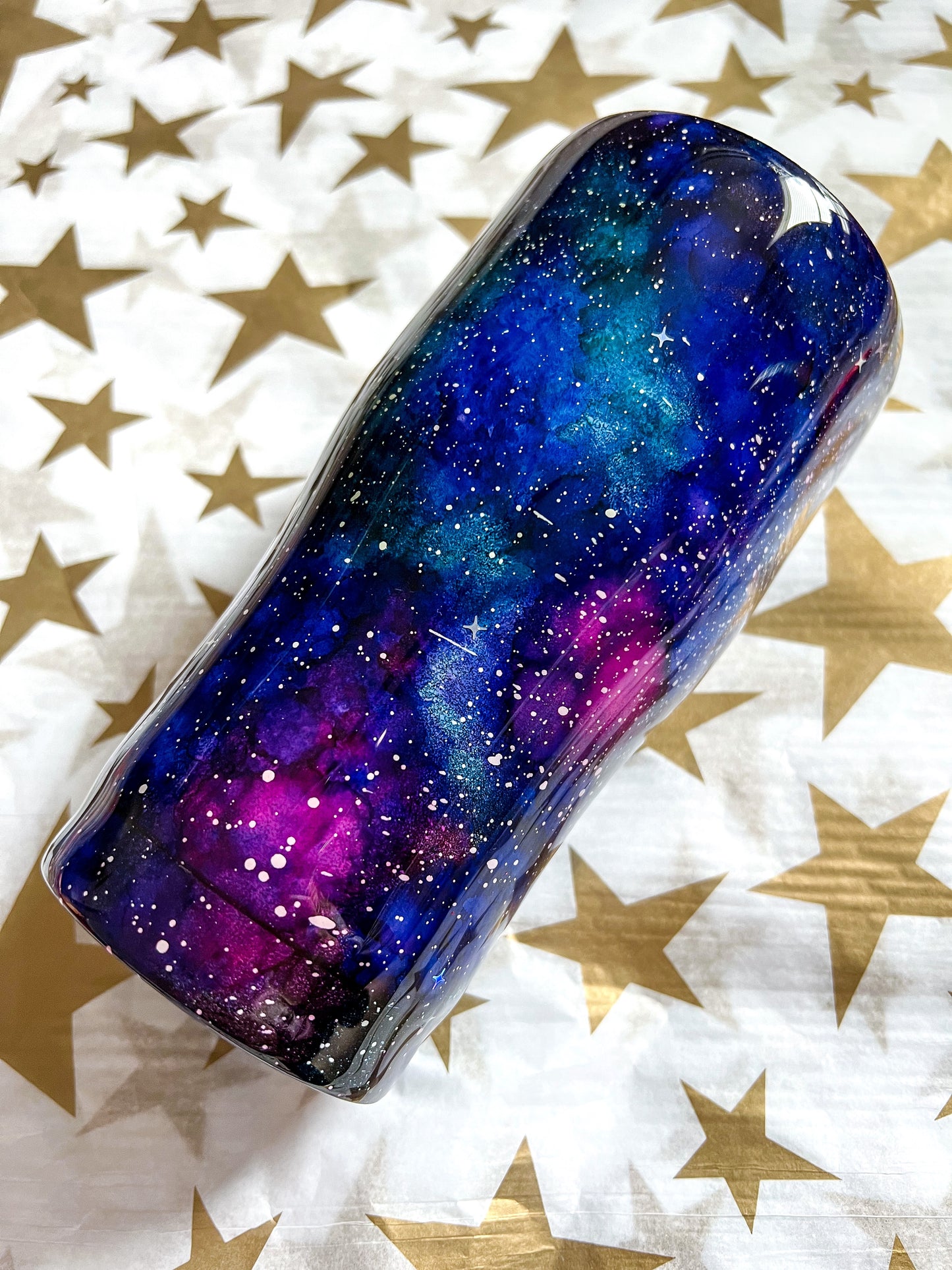 Milky Way Galaxy Alcohol Ink Tumbler