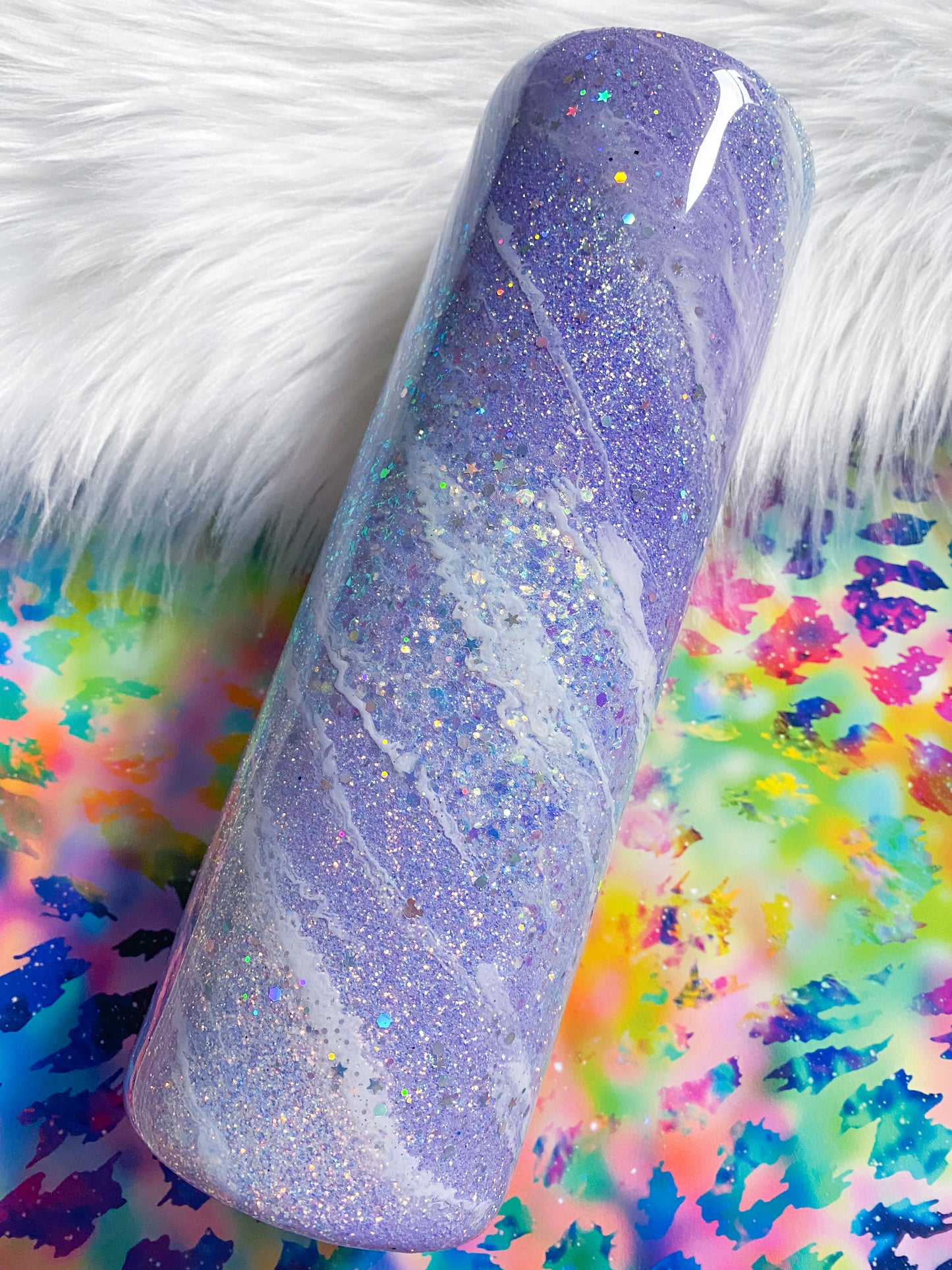 Lilac Glitter Milky Way Tumbler