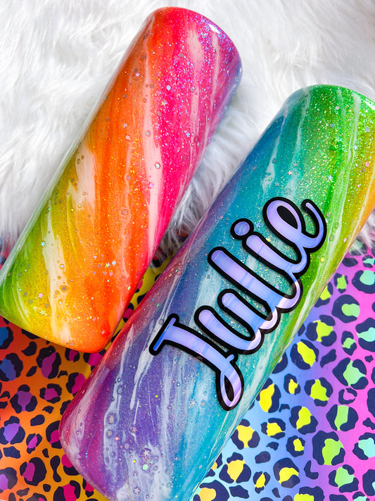 Rainbow Glitter Milky Way Tumbler
