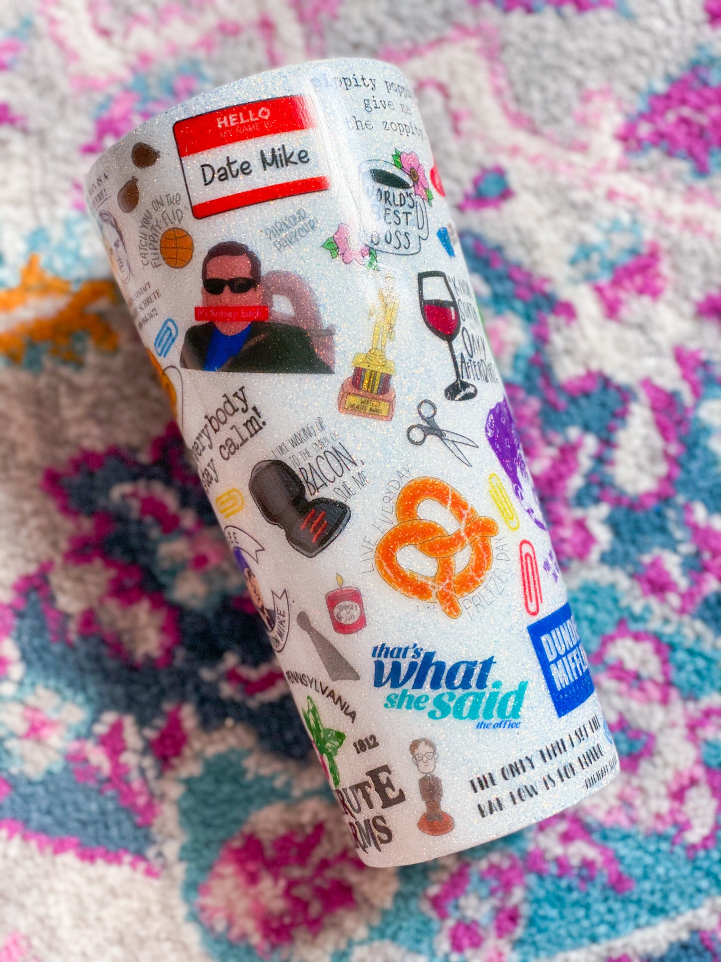 Threat Level Magic Glitter Tumbler