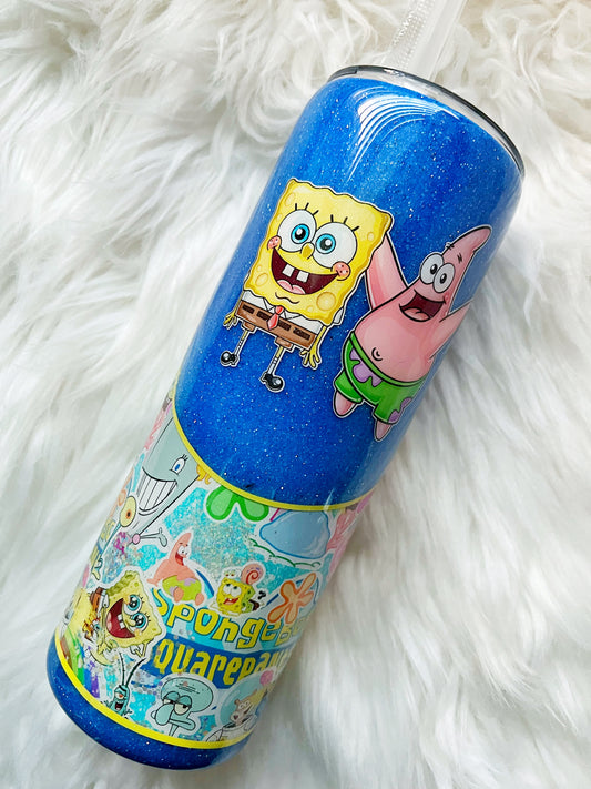 Bikini Bottom Glitter Tumbler