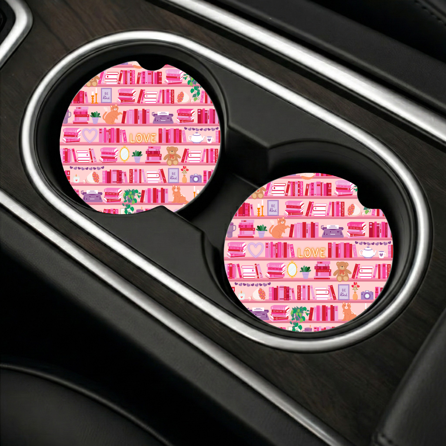 Romance Bookish Car Coaster