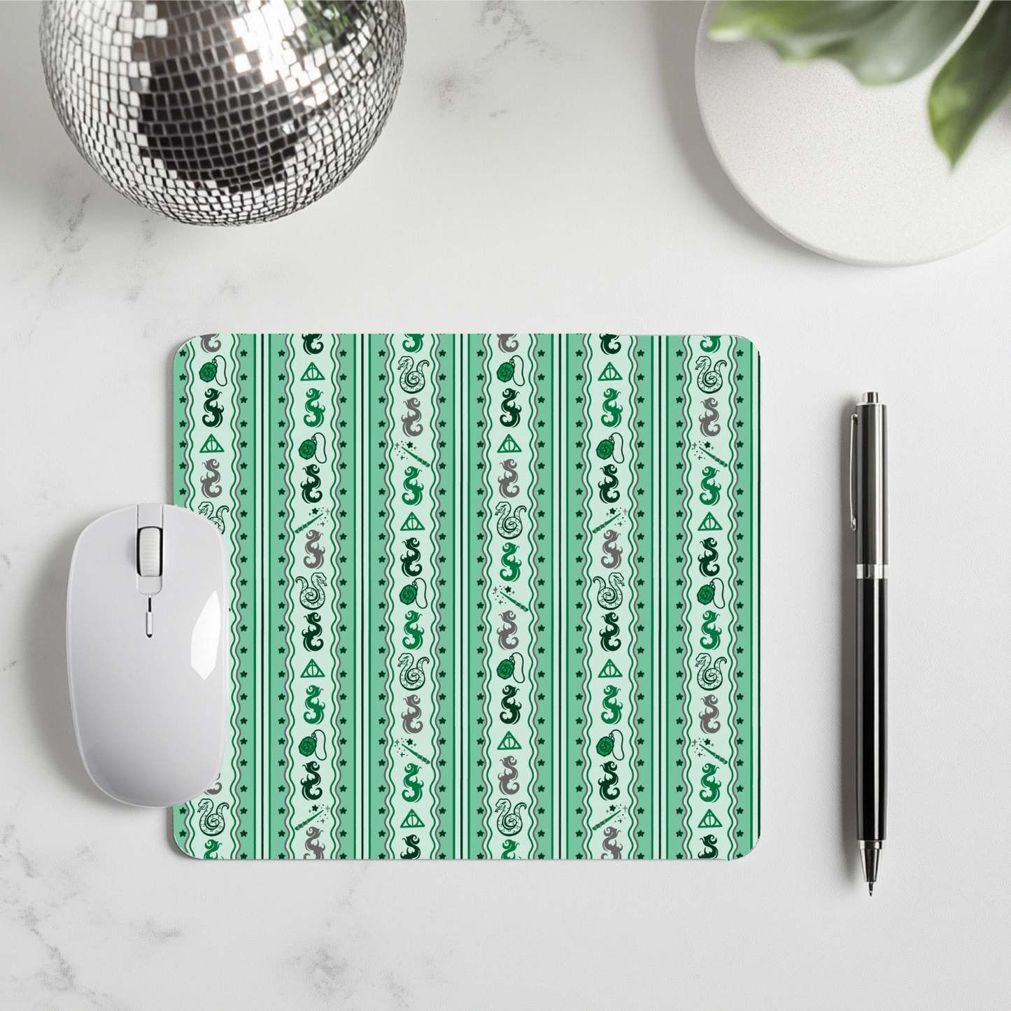 Slytherin Inspired Mouse Pad