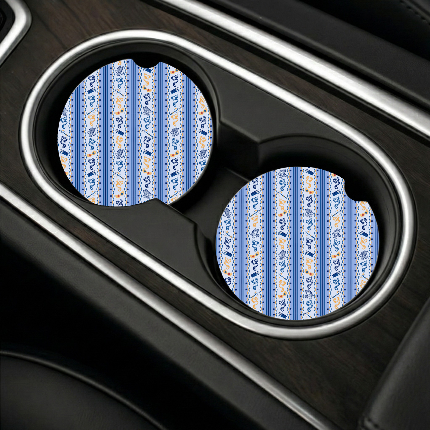 Wizard School Inspired Car Coaster Set