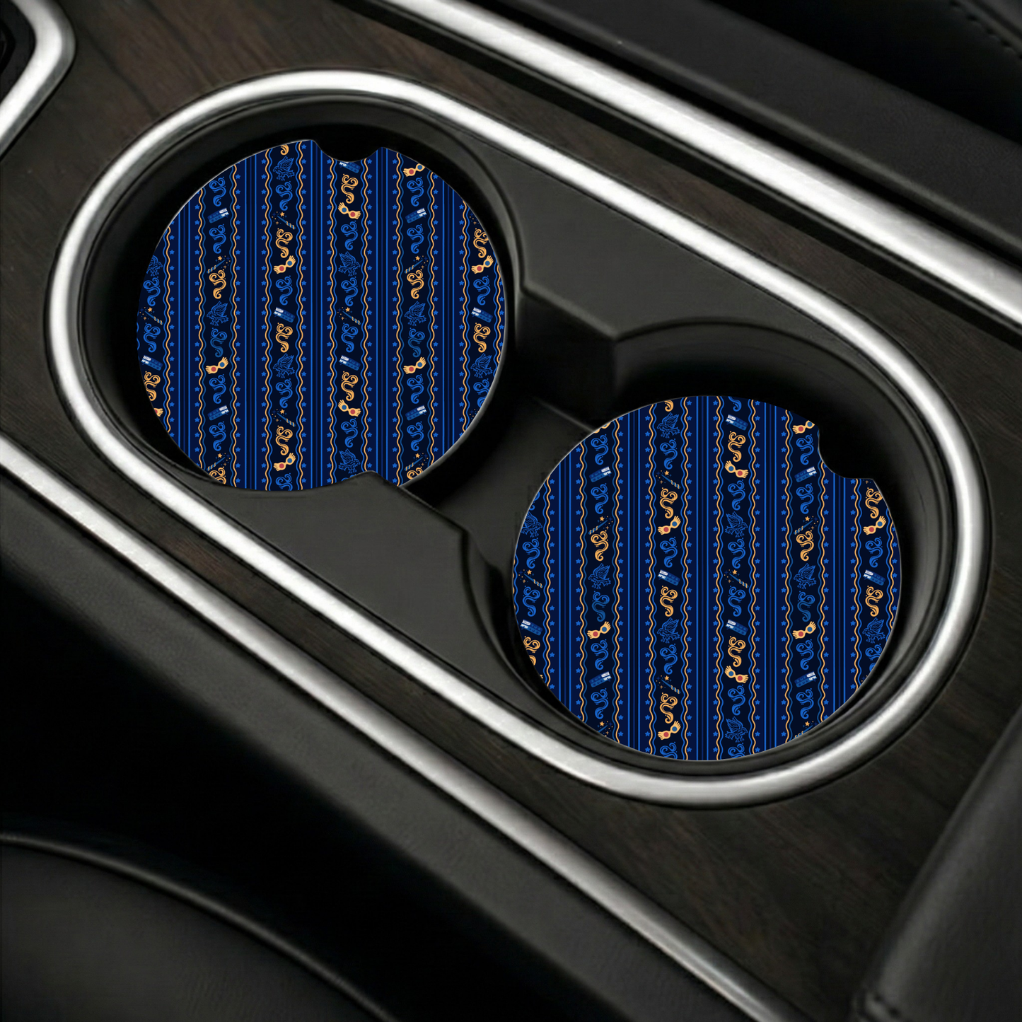 Wizard School Inspired Car Coaster Set