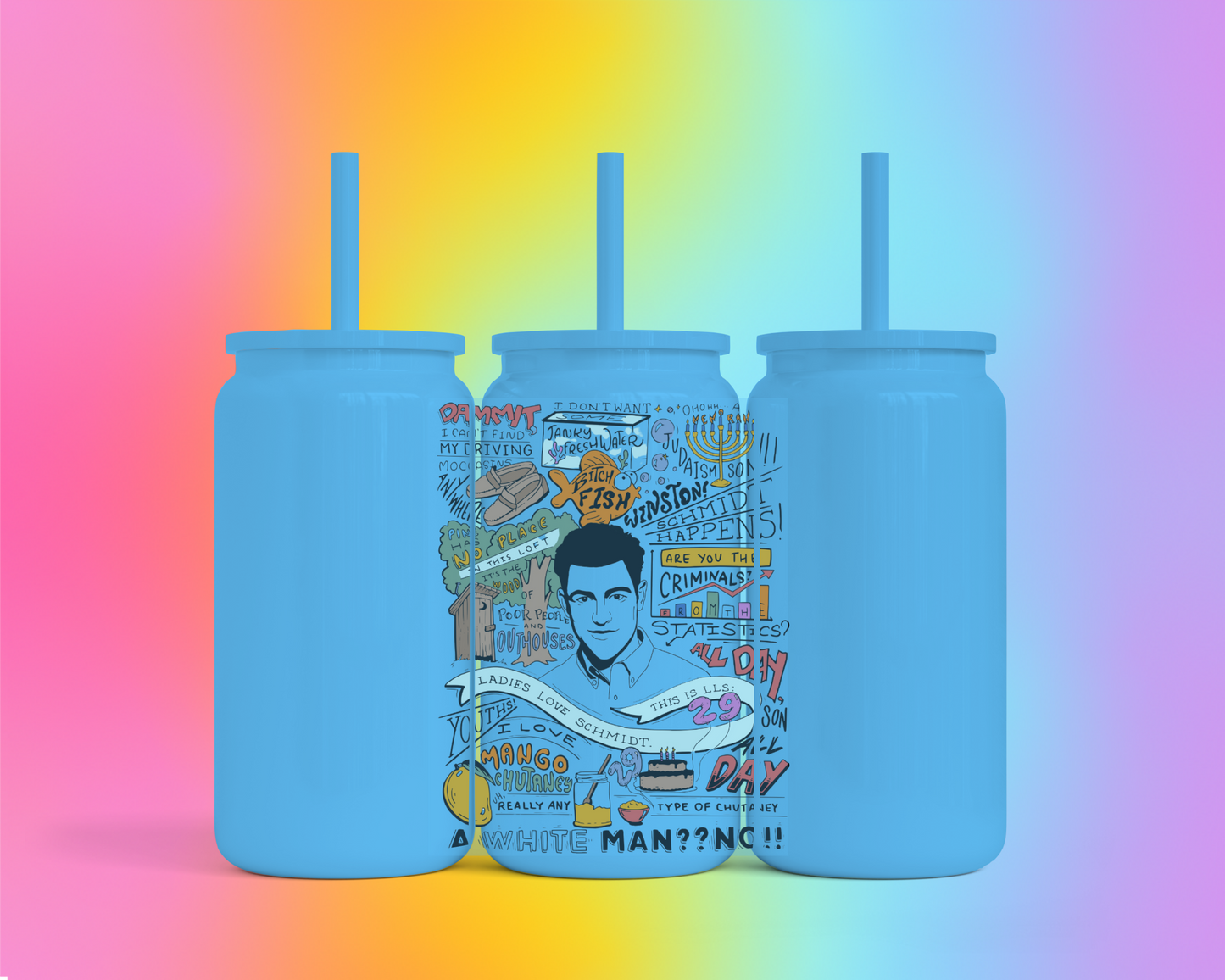 Blue Schmidt Metal Can