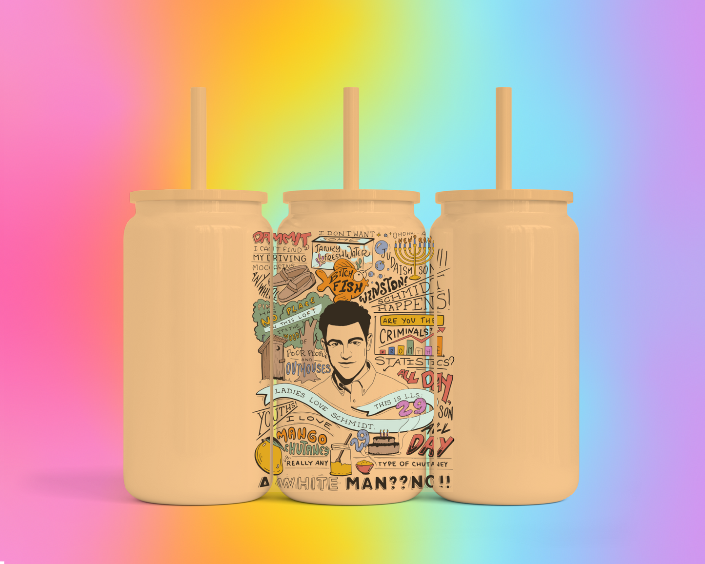 Creamsicle Schmidt Metal Can