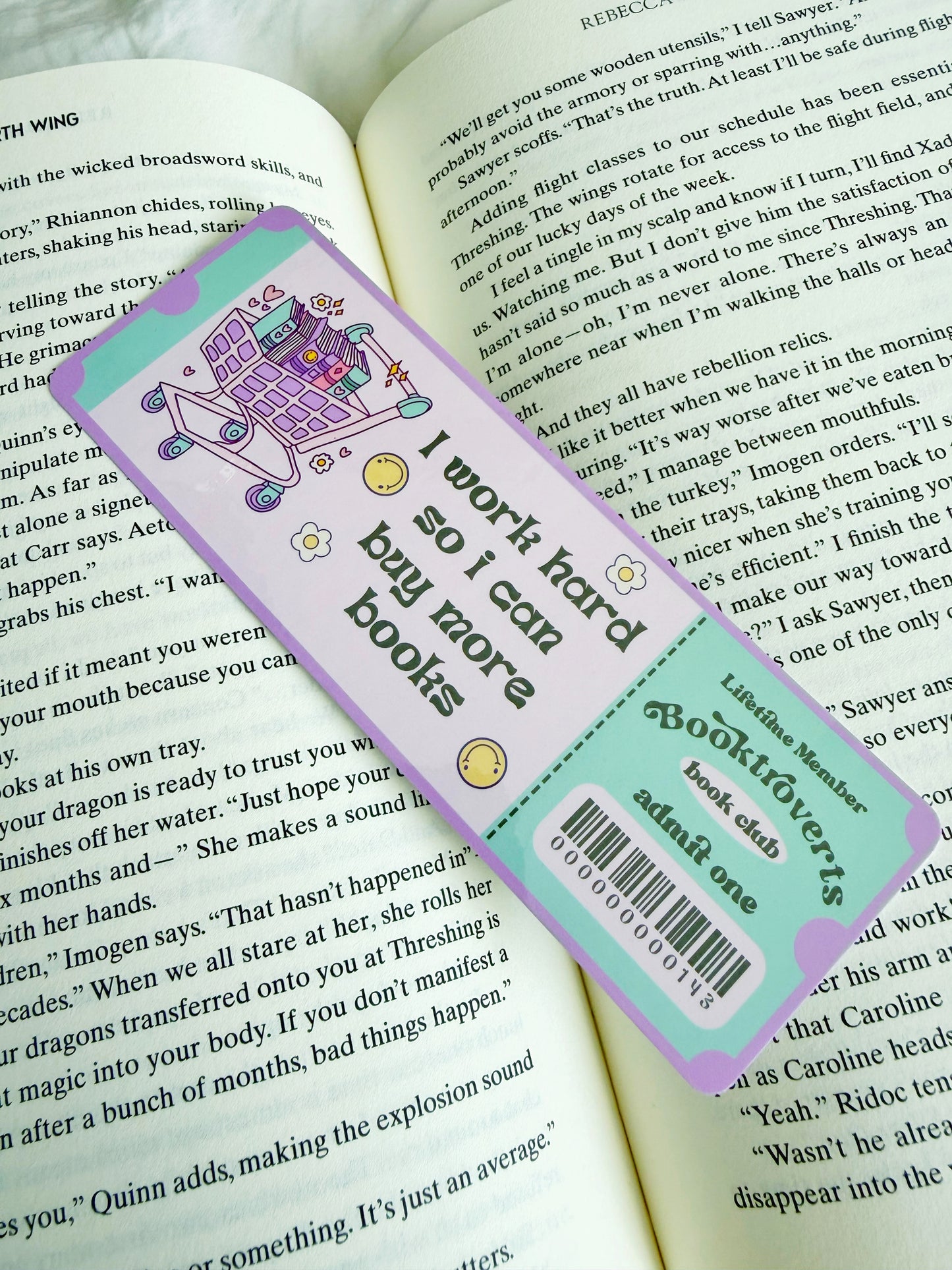 I Work Hard Y2K Bookmark