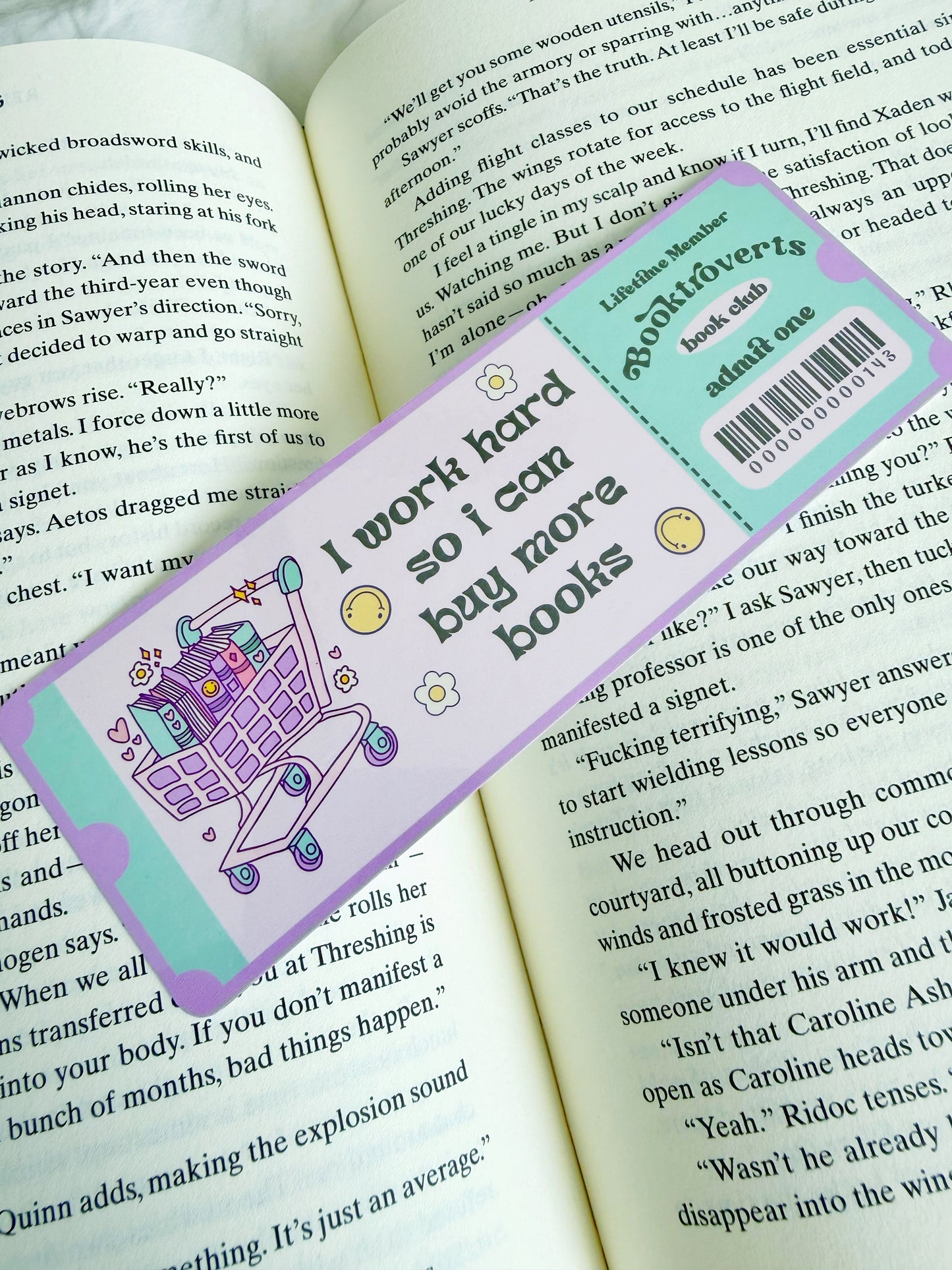I Work Hard Y2K Bookmark