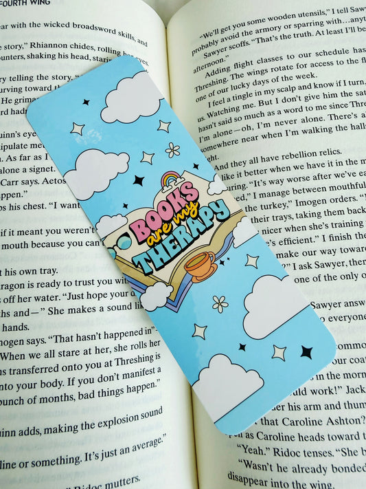 Books Are My Therapy Bookmark