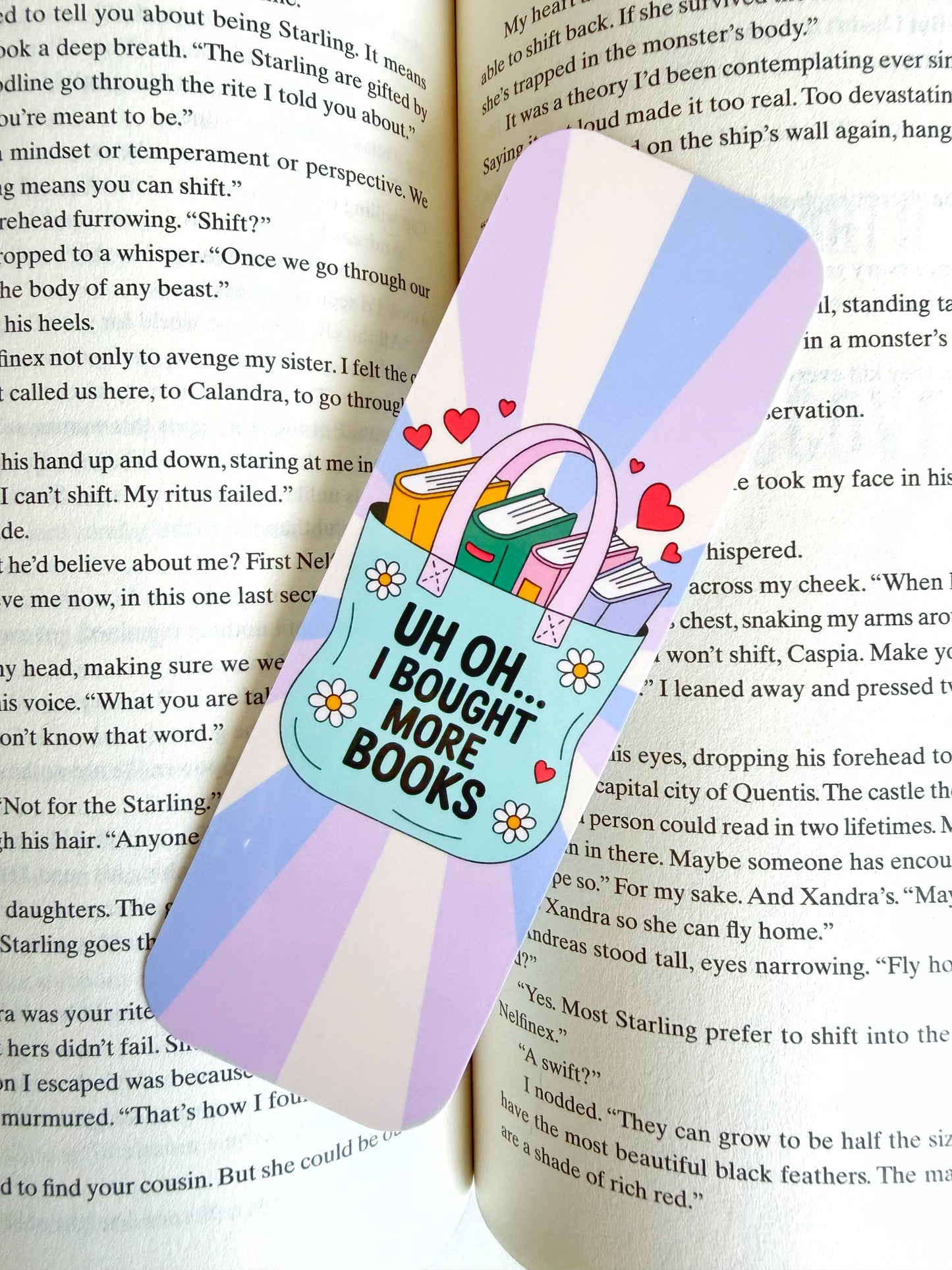 Uh Oh I Bought More Books Bookmark