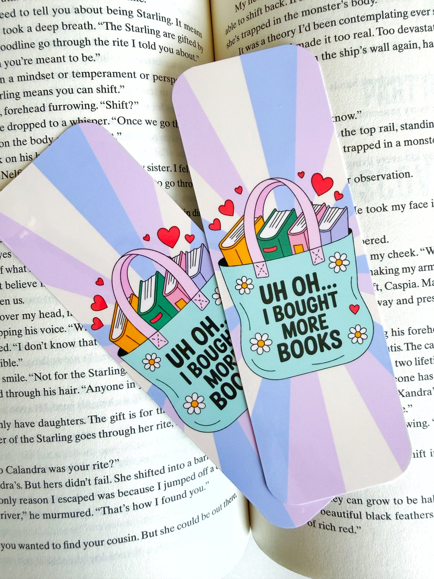 Uh Oh I Bought More Books Bookmark