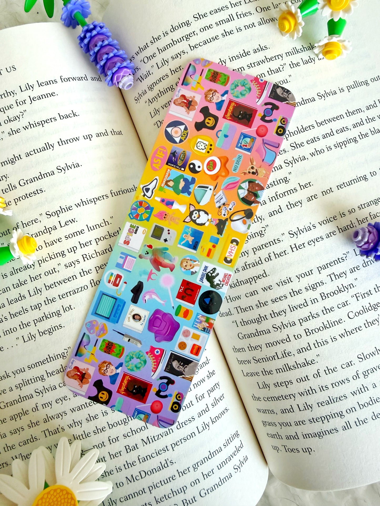 Rainbow Y2K Bookmark