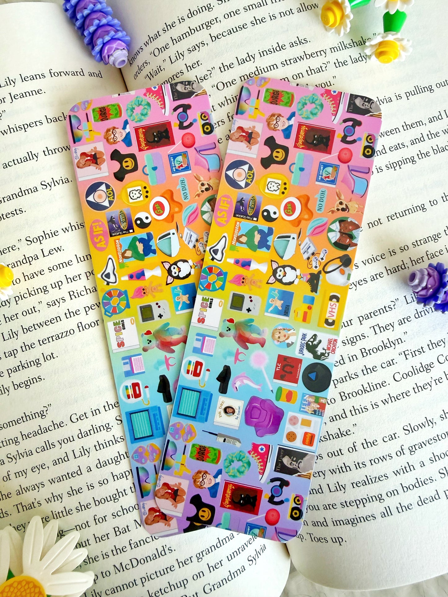 Rainbow Y2K Bookmark