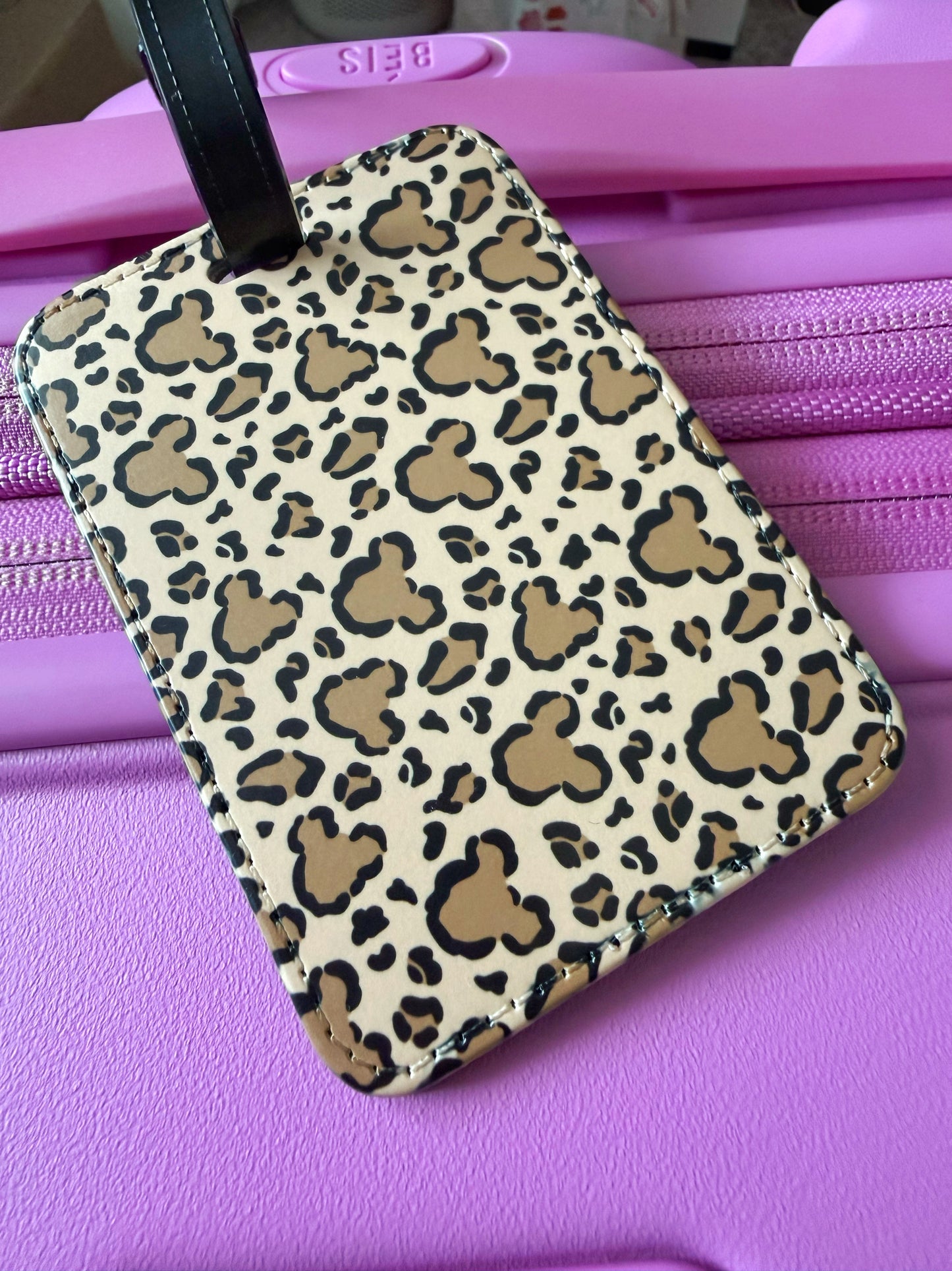 Animal Print Mouse Luggage Tag