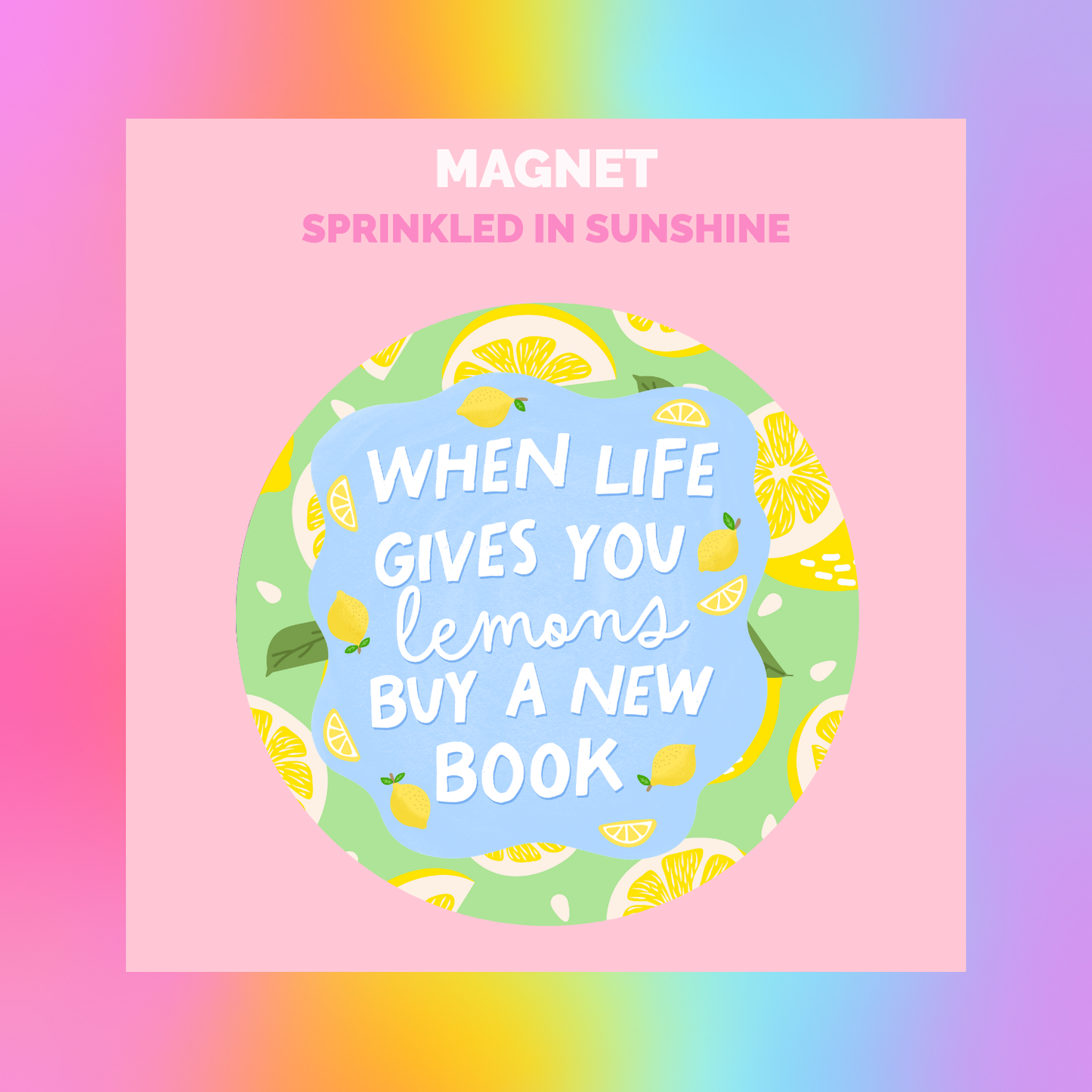 Bookish Lemon Magnet