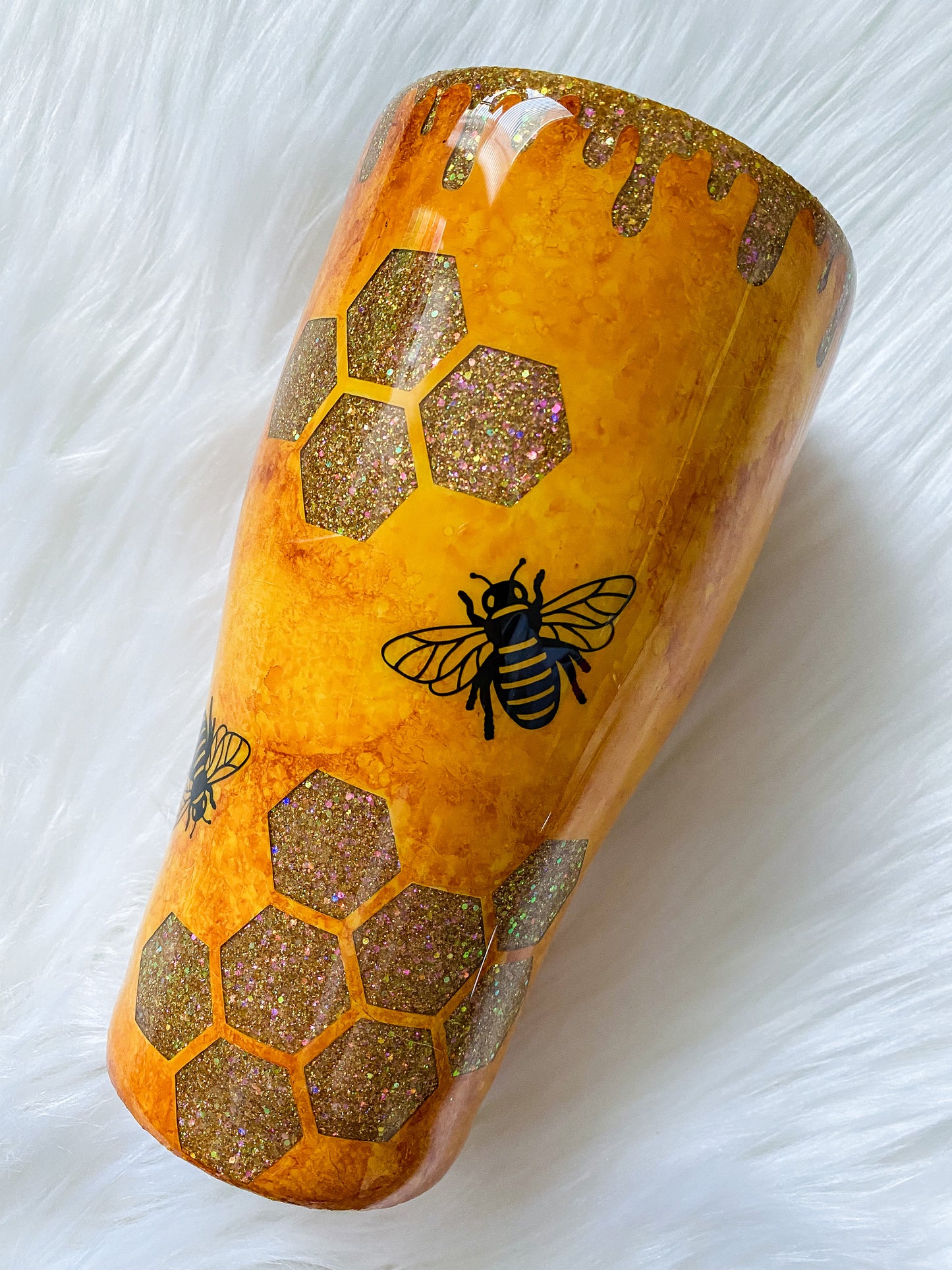 Honey Bee Glitter Tumbler