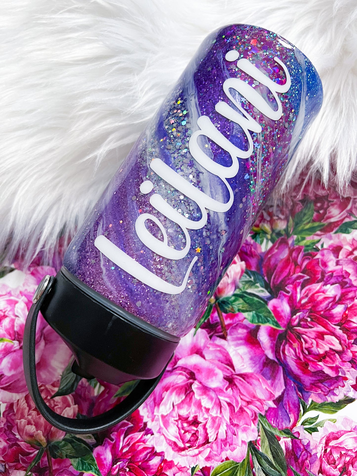 Purple Glitter Milky Way Tumbler