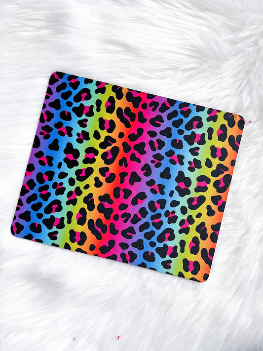 Rainbow Cheetah Mouse Pad