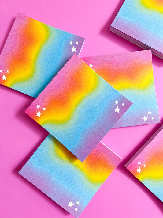 Rainbow Stars Sticky Notes